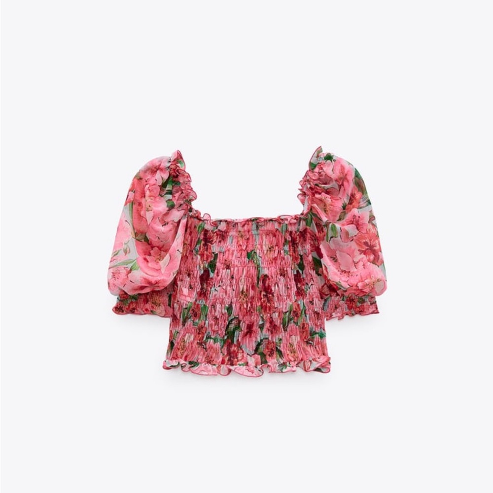 ZARA FLORAL CROP TOP